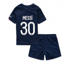 Paris Saint-Germain Lionel Messi #30 Hemmaställ Barn 2022-23 Korta ärmar (+ Korta byxor)
